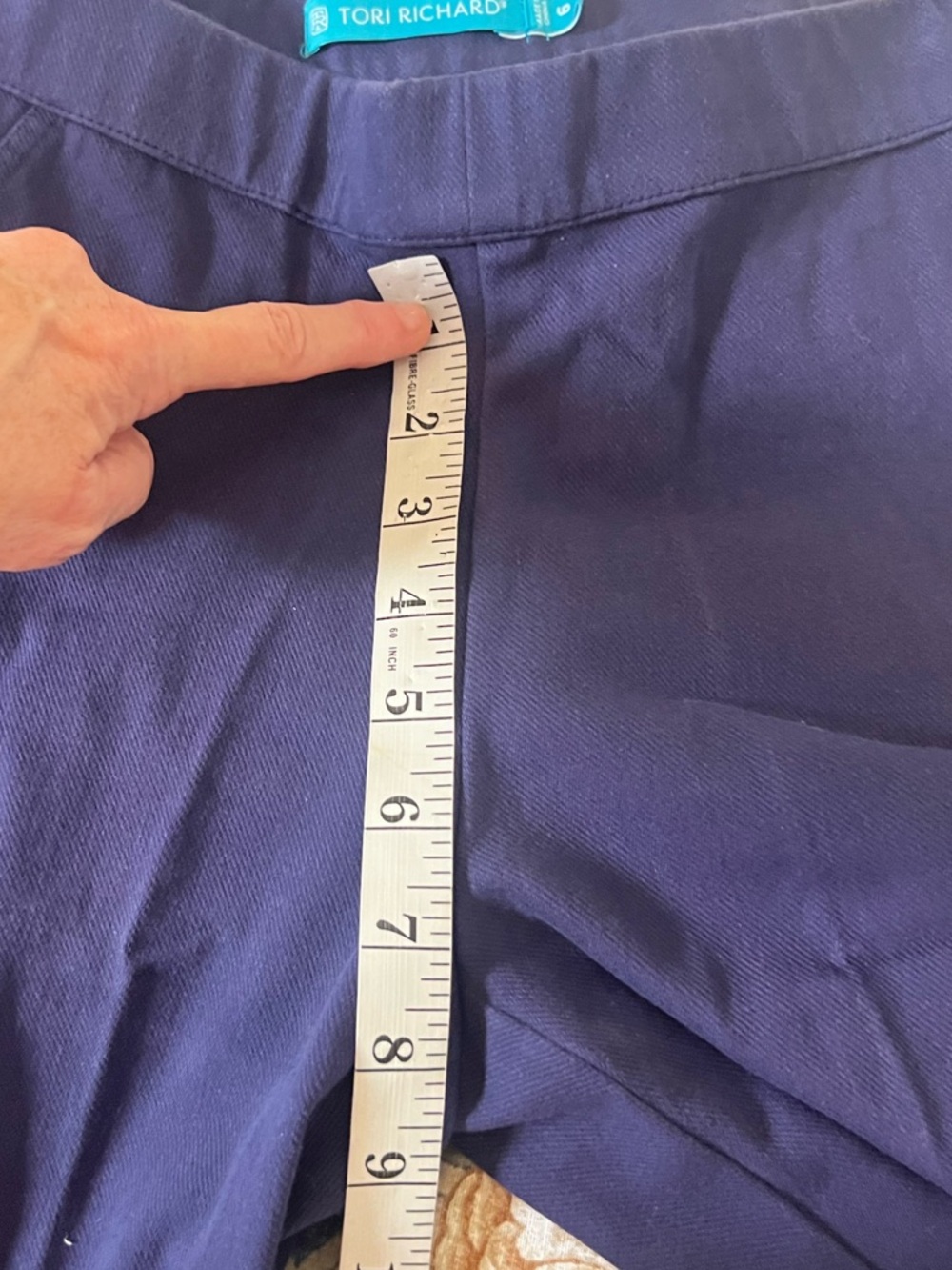 Tori Richard Navy Tailored Ankle Pant Slim Stretch Resort Travel Size 6 Womens - Picture 9 of 10